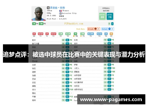 追梦点评：被选中球员在比赛中的关键表现与潜力分析
